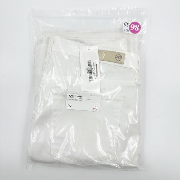 AG Jeans Jodi Crop High Rise Slim Flare Jeans SSW1662-RH White 29 US 8 NEW NWT - Picture 5 of 5